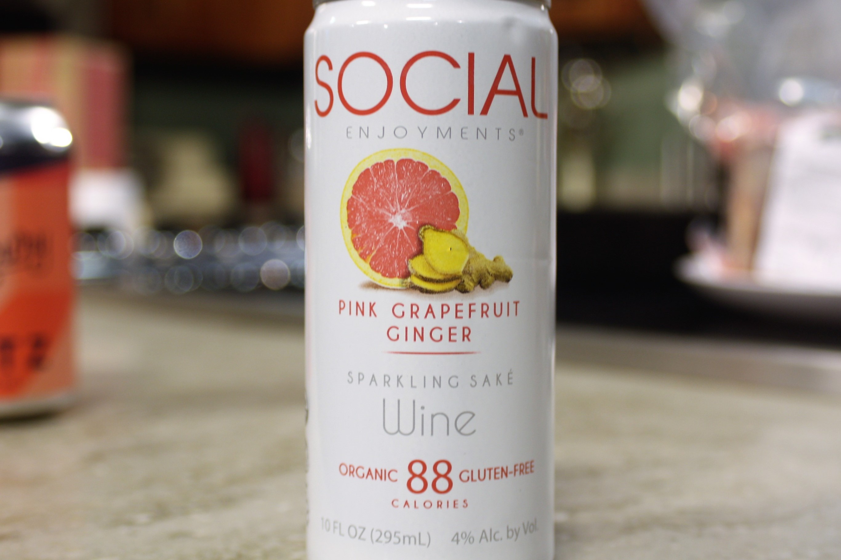 Social Sparkling Wine, Pink Grapefruit Ginger Sparkling Wine New